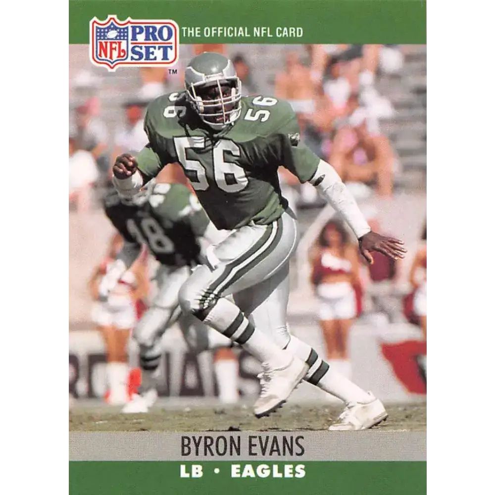 1990 Pro Set #605 Byron Evans NM-MT RC Rookie Philadelphia Eagles Football Card - Football Card Single