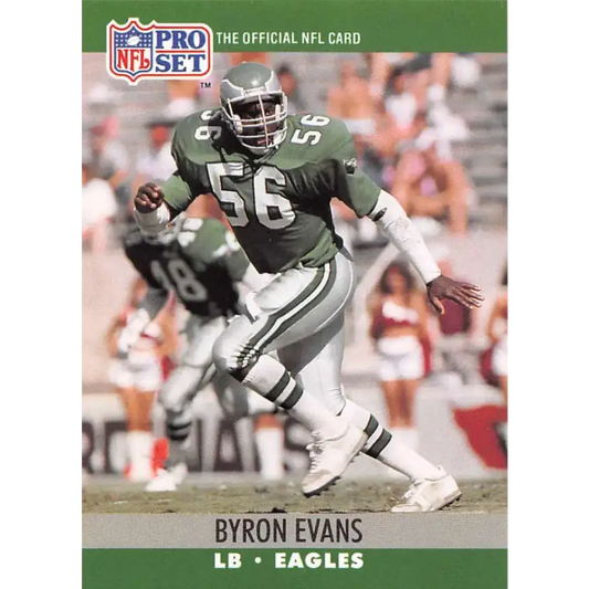 1990 Pro Set #605 Byron Evans NM-MT RC Rookie Philadelphia Eagles Football Card - Football Card Single