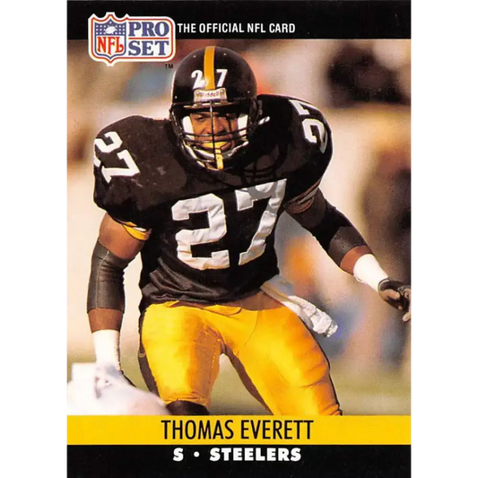 1990 Pro Set #622 Thomas Everett NM-MT Pittsburgh Steelers Football Card - Football Card Single