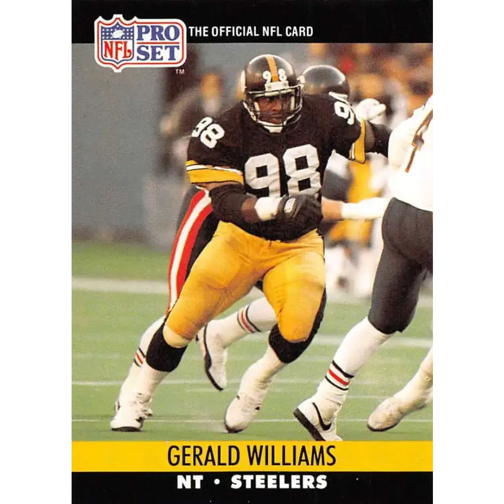 1990 Pro Set #625 Gerald Williams NM-MT RC Rookie Pittsburgh Steelers Football Card - Football Card Single