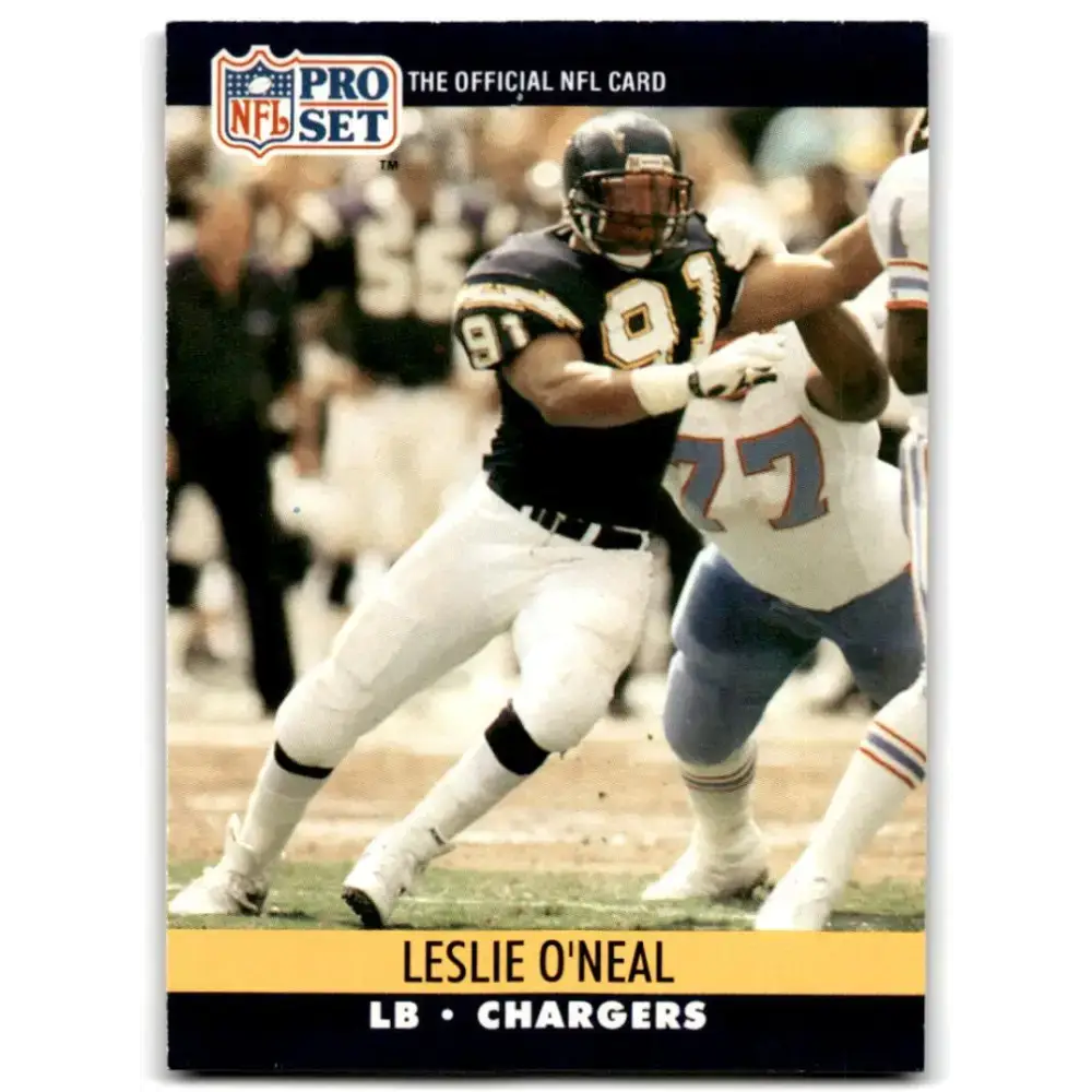1990 Pro Set #632B Leslie O’Neal NM-MT San Diego Chargers Football Card - Football Card Single