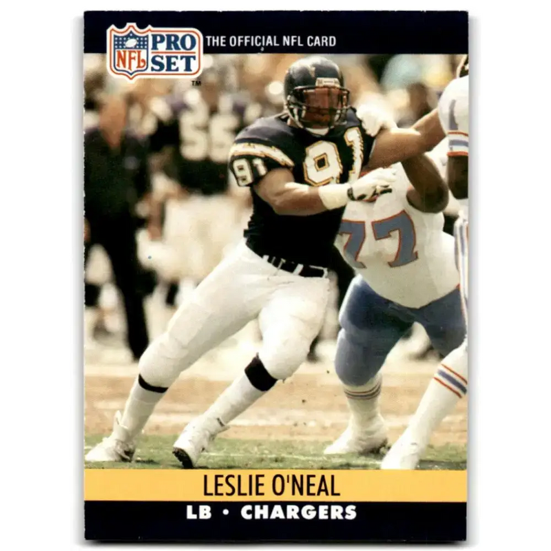 1990 Pro Set #632B Leslie O’Neal NM-MT San Diego Chargers Football Card - Football Card Single
