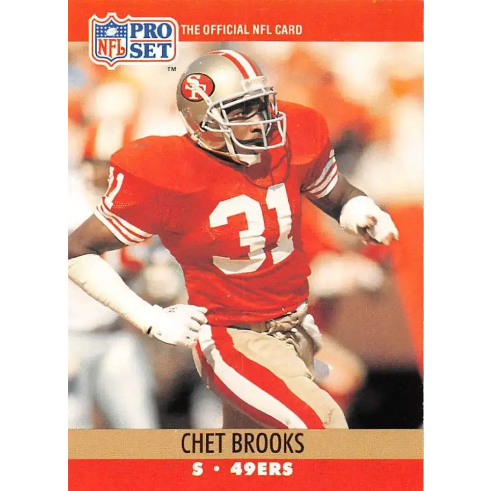 1990 Pro Set #636 Chet Brooks NM-MT RC Rookie San Francisco 49ers Football Card - Football Card Single
