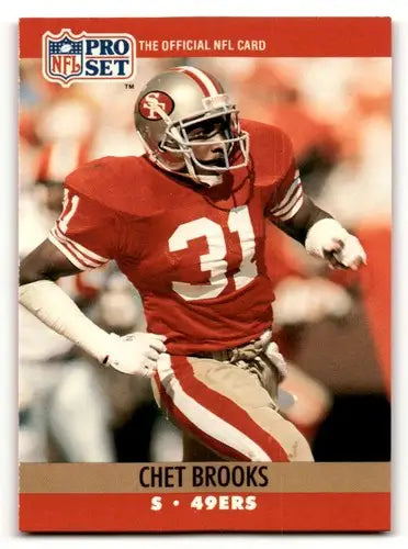 Chet Brooks San Francisco 49ers football card from 1990 Pro Set series