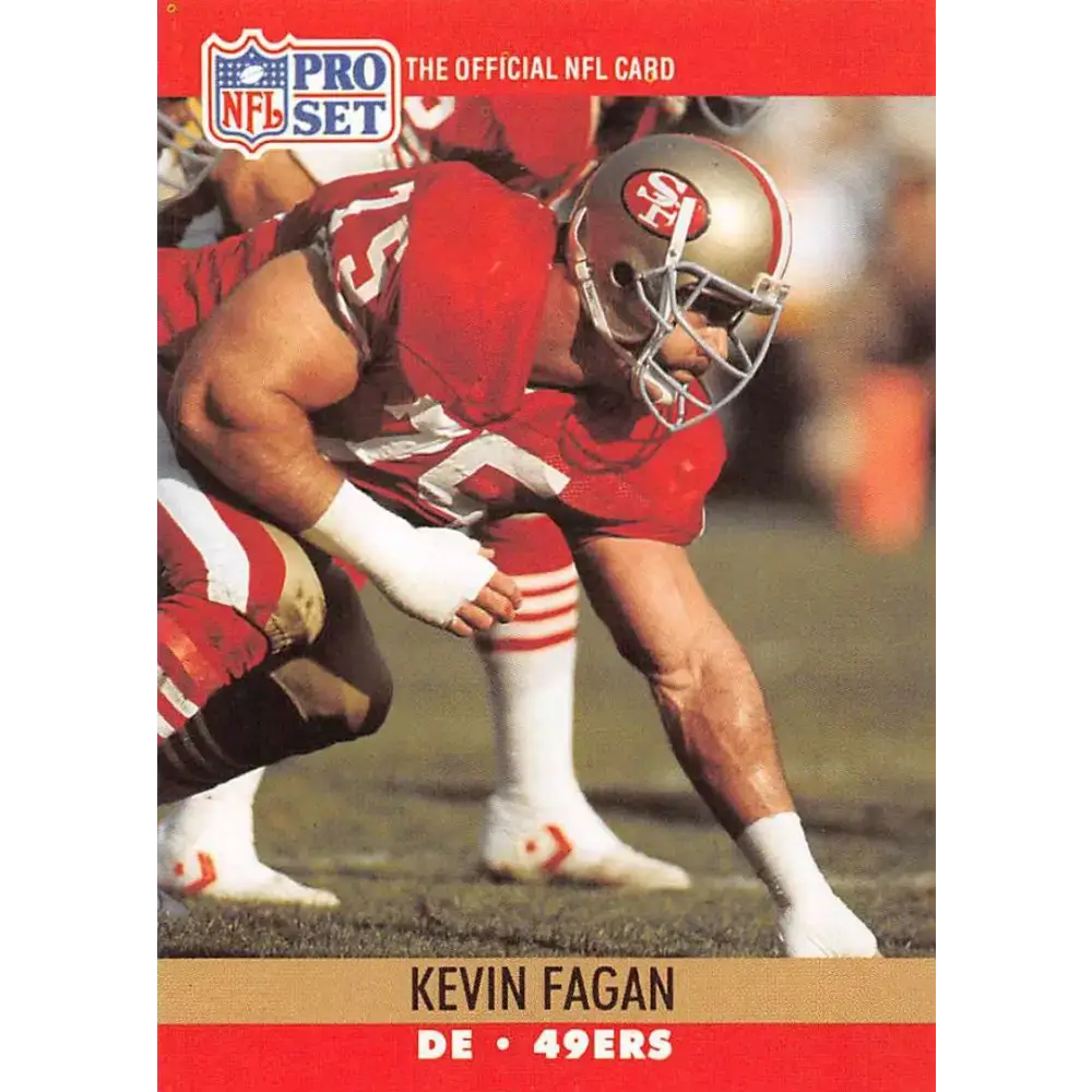 1990 Pro Set #638 Kevin Fagan NM-MT RC Rookie San Francisco 49ers Football Card - Football Card Single