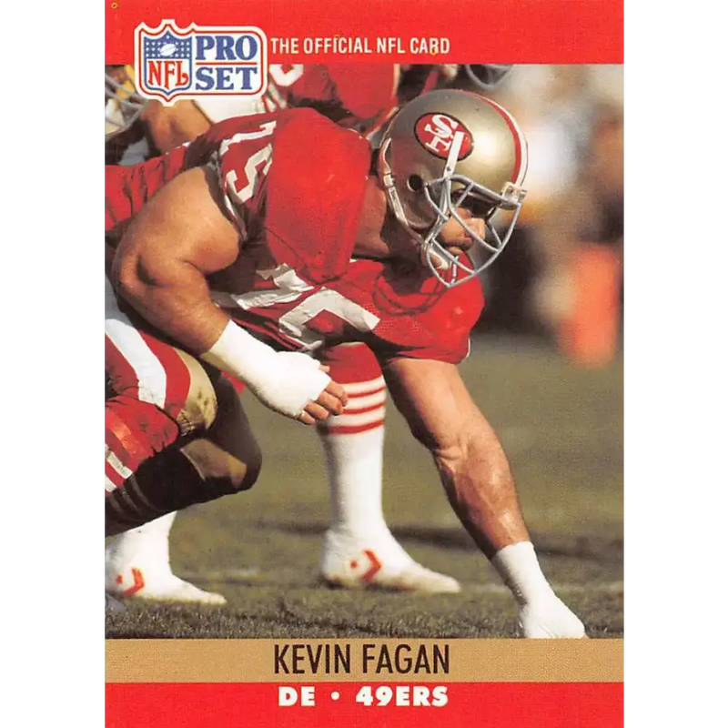 1990 Pro Set #638 Kevin Fagan NM-MT RC Rookie San Francisco 49ers Football Card - Football Card Single