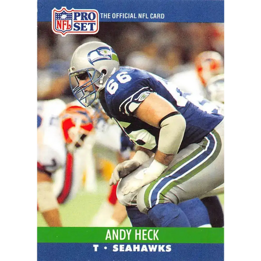 1990 Pro Set #647 Andy Heck NM-MT Seattle Seahawks Football Card - Football Card Single