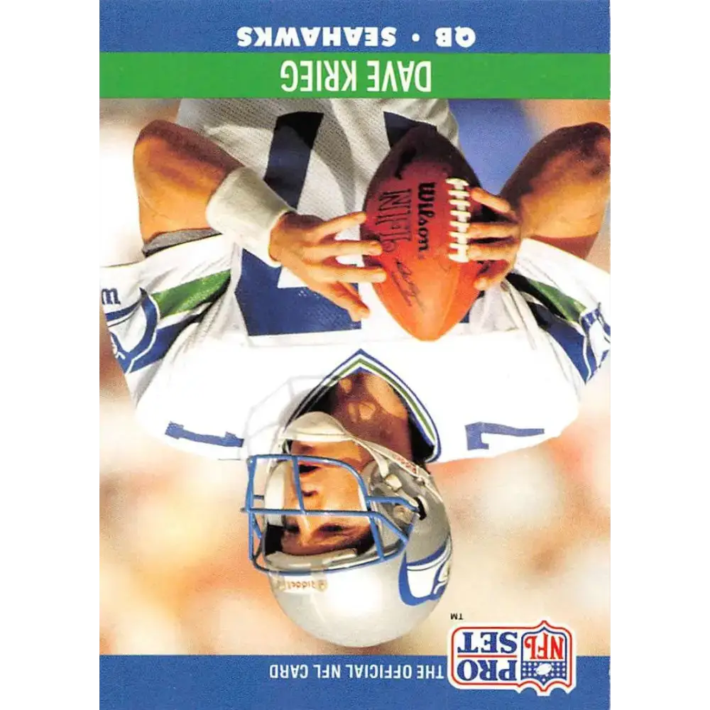 1990 Pro Set #648 Dave Krieg NM-MT Seattle Seahawks Football Card - Football Card Single