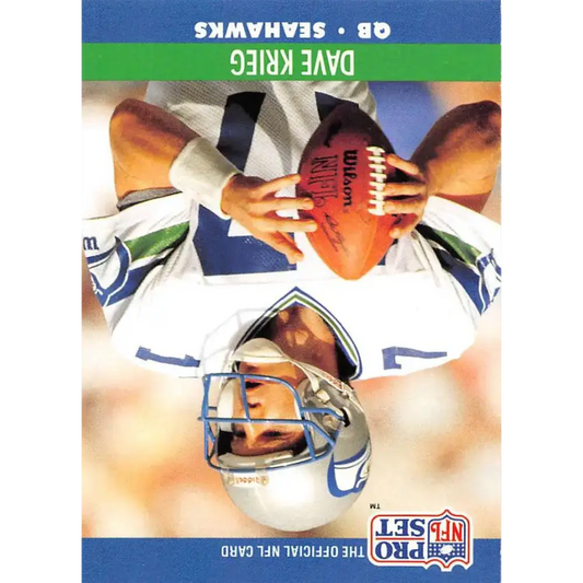 1990 Pro Set #648 Dave Krieg NM-MT Seattle Seahawks Football Card - Football Card Single