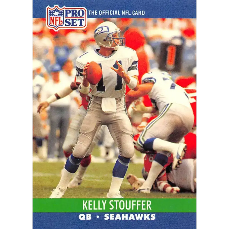 1990 Pro Set #650 Kelly Stouffer NM-MT Seattle Seahawks Football Card - Football Card Single