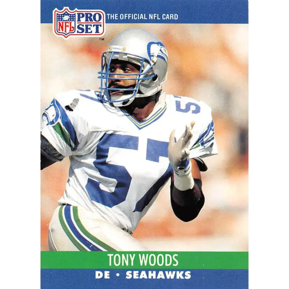 1990 Pro Set #651 Tony Woods NM-MT Seattle Seahawks Football Card - Football Card Single