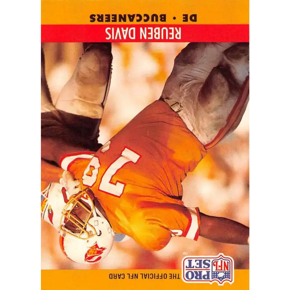 1990 Pro Set #653 Reuben Davis NM-MT RC Rookie Tampa Bay Buccaneers Football Card - Football Card Single