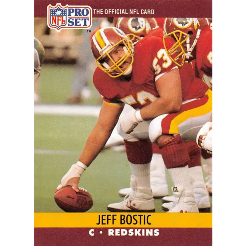 1990 Pro Set #660 Jeff Bostic NM-MT Washington Redskins Football Card - Football Card Single