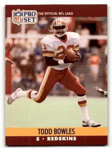 Original gloss Todd Bowles Redskins football card from 1990 Pro Set series