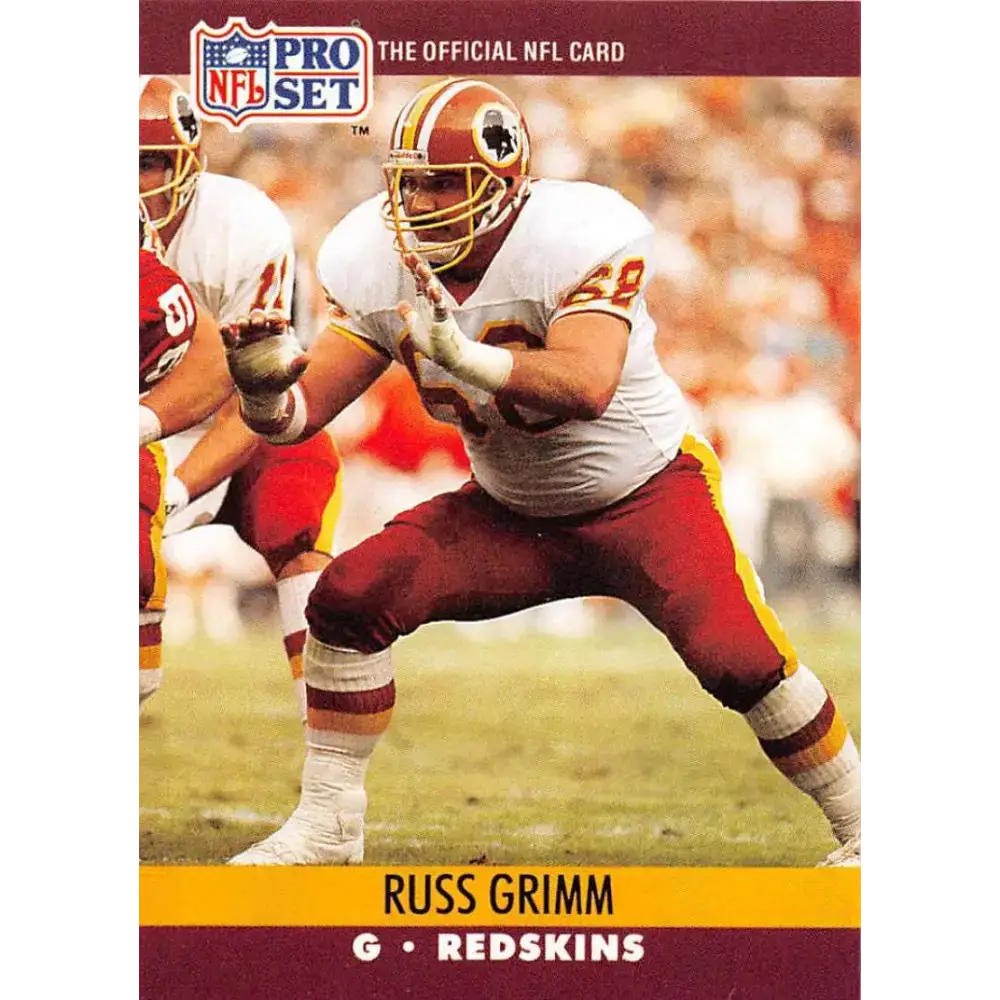 1990 Pro Set #663 Russ Grimm NM-MT Washington Redskins Football Card - Football Card Single