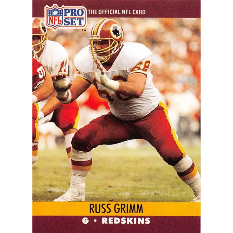 1990 Pro Set #663 Russ Grimm NM-MT Washington Redskins Football Card - Football Card Single