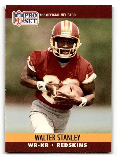 Original gloss Walter Stanley football card from Pro Set 1990 Redskins collection
