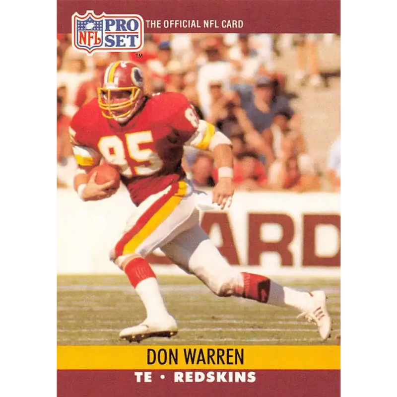 1990 Pro Set #667 Don Warren NM-MT Washington Redskins Football Card - Football Card Single