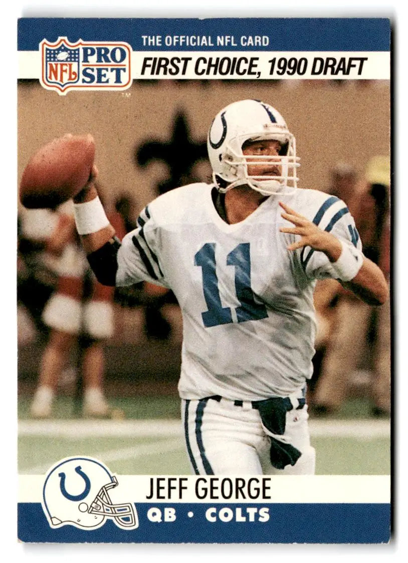1990 Pro Set #669b Jeff George Shown in Colts uniform - Football Card Single