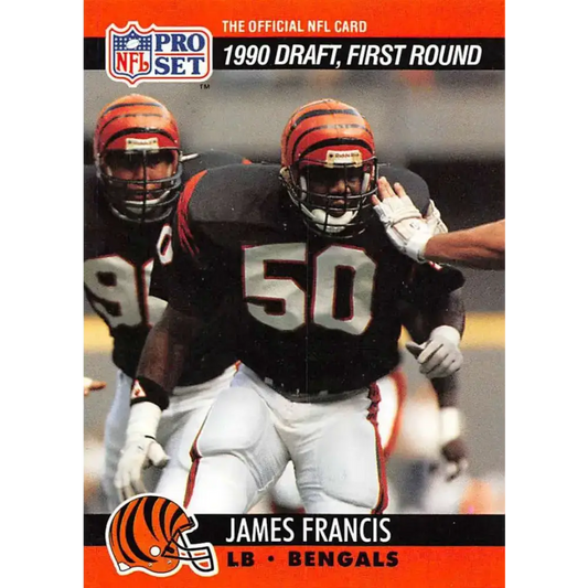 1990 Pro Set #680 James Francis NM-MT RC Rookie Cincinnati Bengals Football Card - Football Card Single