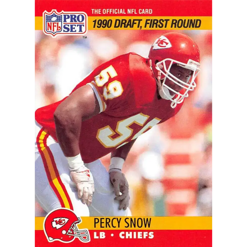 1990 Pro Set #681 Percy Snow NM-MT Kansas City Chiefs Football Card - Football Card Single