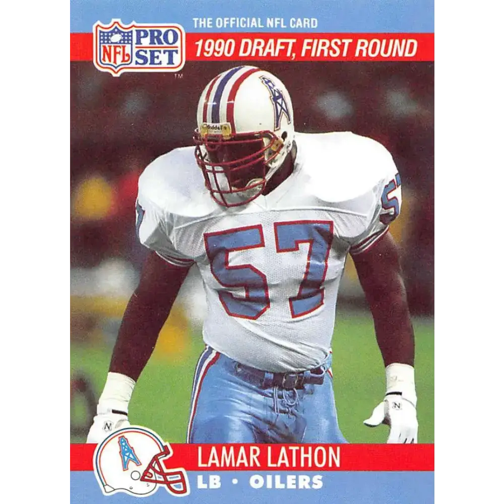 1990 Pro Set #683 Lamar Lathon NM-MT RC Rookie Houston Oilers Football Card - Football Card Single