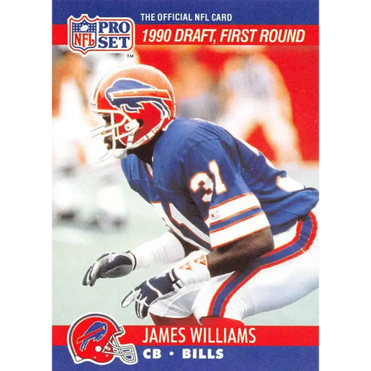 1990 Pro Set #684 James Williams NM-MT RC Rookie Buffalo Bills Football Card - Football Card Single