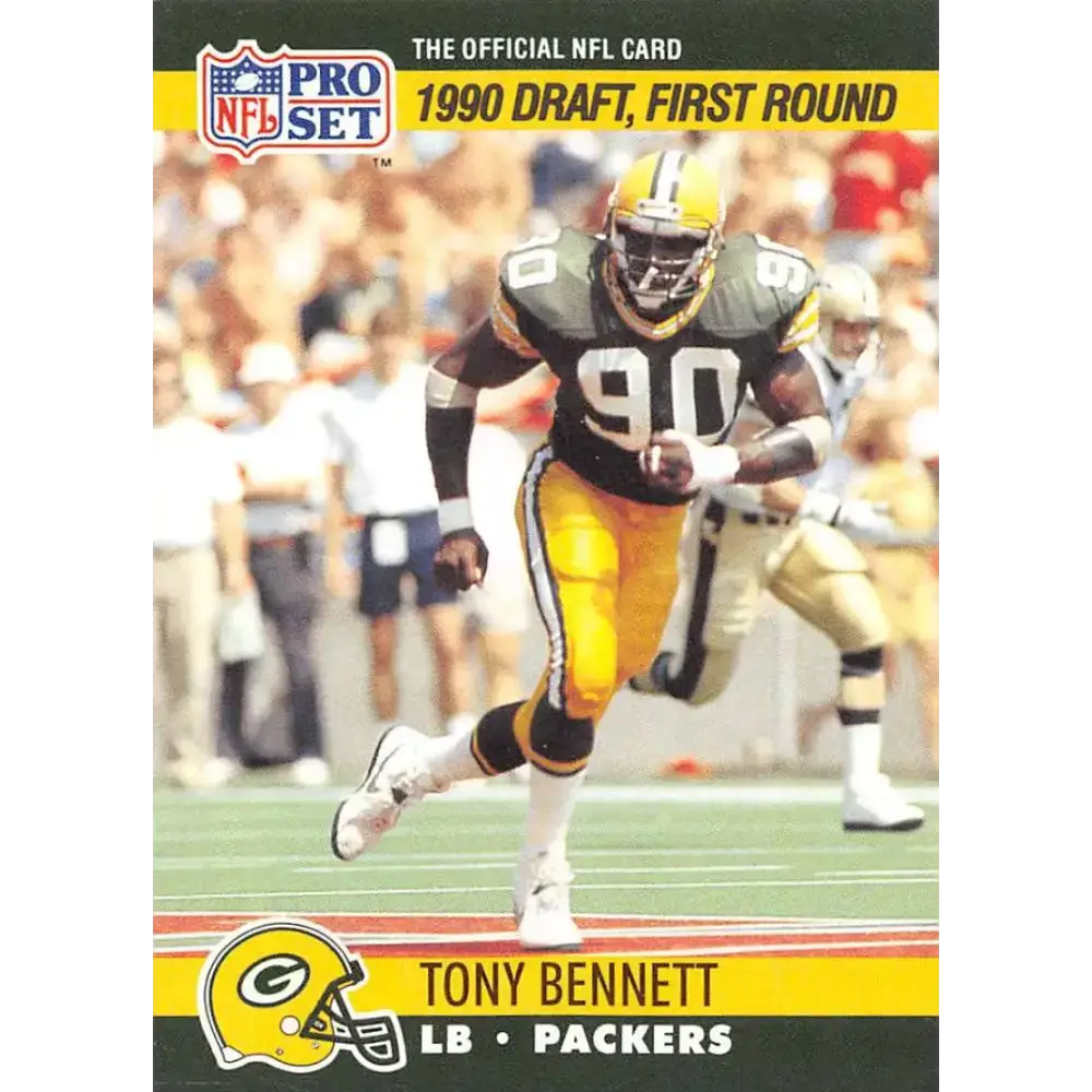 1990 Pro Set #686 Tony Bennett NM-MT RC Rookie Green Bay Packers Football Card - Football Card Single