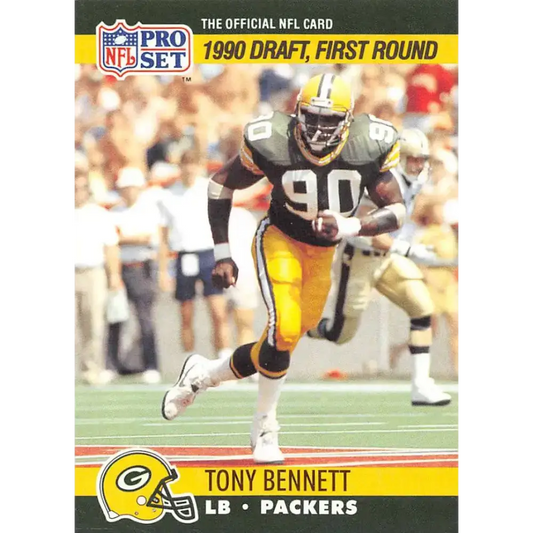 1990 Pro Set #686 Tony Bennett NM-MT RC Rookie Green Bay Packers Football Card - Football Card Single