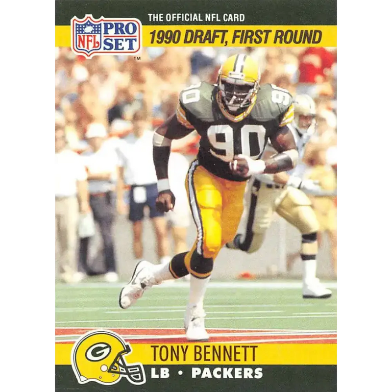 1990 Pro Set #686 Tony Bennett NM-MT RC Rookie Green Bay Packers Football Card - Football Card Single
