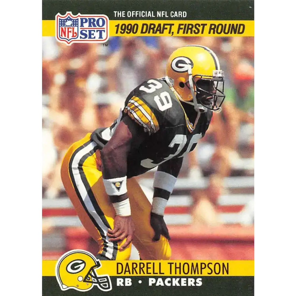 1990 Pro Set #687 Darrell Thompson NM-MT RC Rookie Green Bay Packers Football Card - Football Card Single
