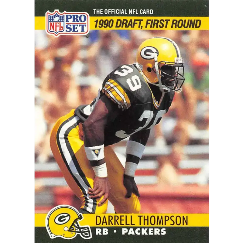 1990 Pro Set #687 Darrell Thompson NM-MT RC Rookie Green Bay Packers Football Card - Football Card Single
