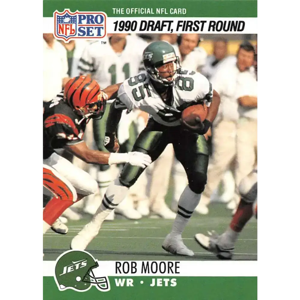 1990 Pro Set #694 Rob Moore NM-MT RC Rookie New York Jets Football Card - Football Card Single