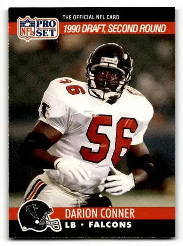 Darion Conner Atlanta Falcons football card with original gloss from 1990 Pro Set