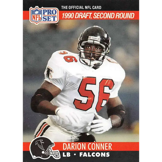 1990 Pro Set #696 Darion Conner NM-MT RC Rookie Atlanta Falcons Football Card - Football Card Single