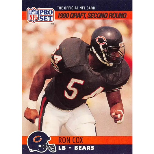1990 Pro Set #702 Ron Cox NM-MT RC Rookie Chicago Bears Football Card - Football Card Single