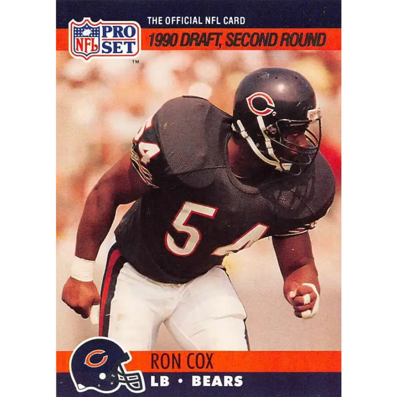 1990 Pro Set #702 Ron Cox NM-MT RC Rookie Chicago Bears Football Card - Football Card Single