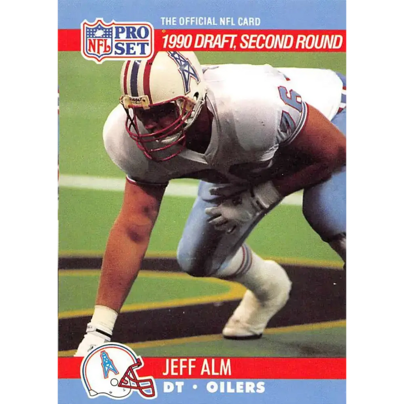 1990 Pro Set #710 Jeff Alm NM-MT RC Rookie Houston Oilers Football Card - Football Card Single