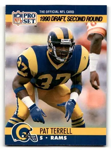 Original gloss 718b Pat Terrell Los Angeles Rams football card front view