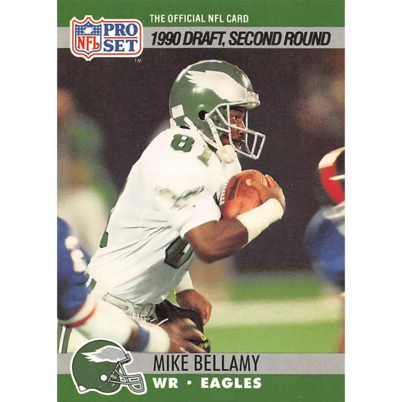 1990 Pro Set #719 Mike Bellamy NM-MT RC Rookie Philadelphia Eagles Football Card - Football Card Single