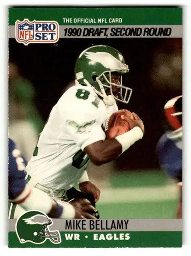 Original gloss 1990 Pro Set Mike Bellamy Philadelphia Eagles football card