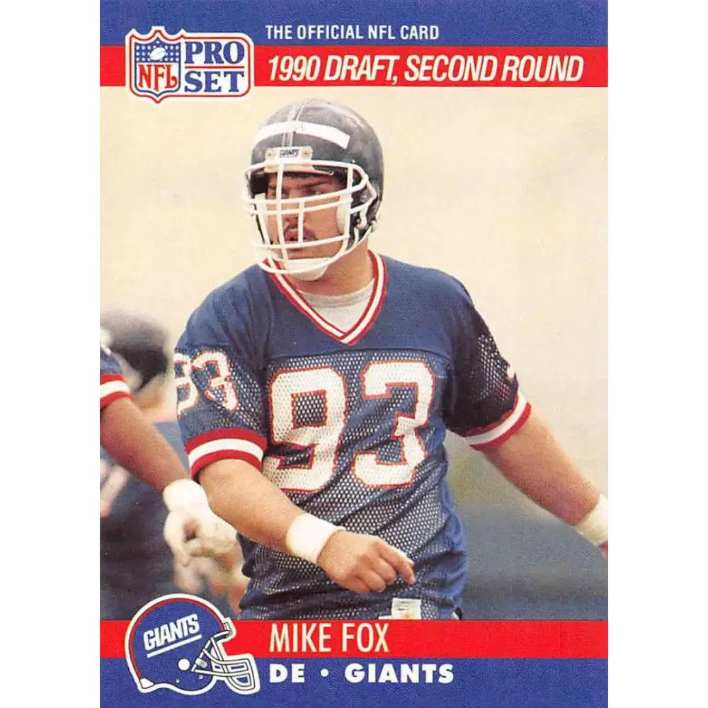 1990 Pro Set #720 Mike Fox NM-MT RC Rookie New York Giants Football Card - Football Card Single