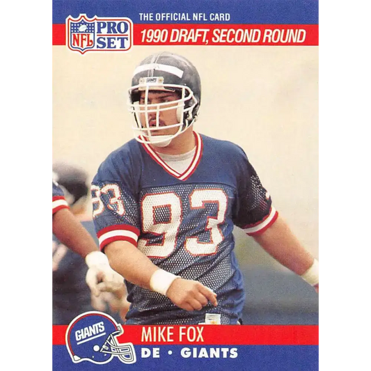 1990 Pro Set #720 Mike Fox NM-MT RC Rookie New York Giants Football Card - Football Card Single