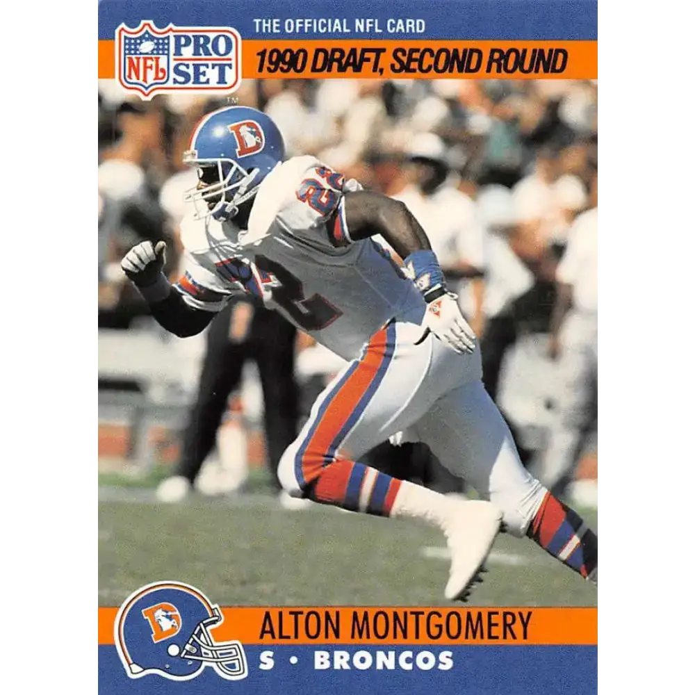 1990 Pro Set #721 Alton Montgomery NM-MT RC Rookie Denver Broncos Football Card - Football Card Single