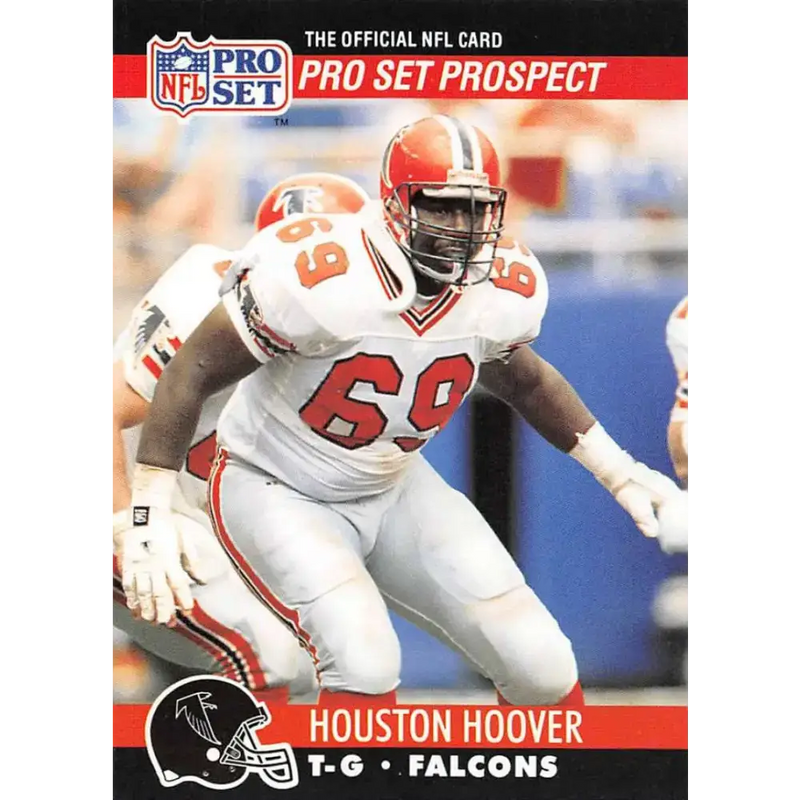 1990 Pro Set #724 Houston Hoover NM-MT RC Rookie Atlanta Falcons Football Card - Football Card Single