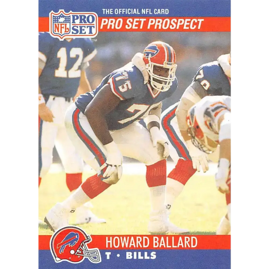 1990 Pro Set #725 Howard Ballard NM-MT RC Rookie Buffalo Bills Football Card - Football Card Single