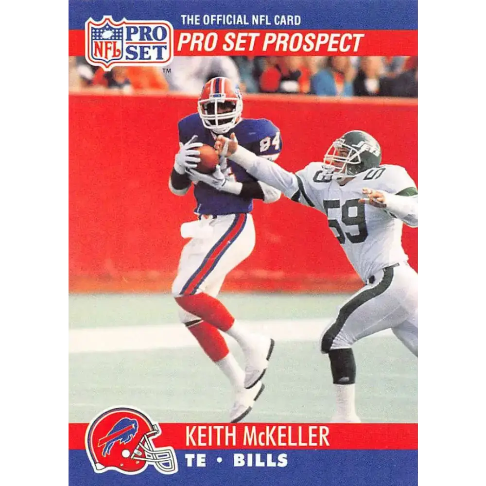1990 Pro Set #726 Keith McKeller NM-MT RC Rookie Buffalo Bills Football Card - Football Card Single