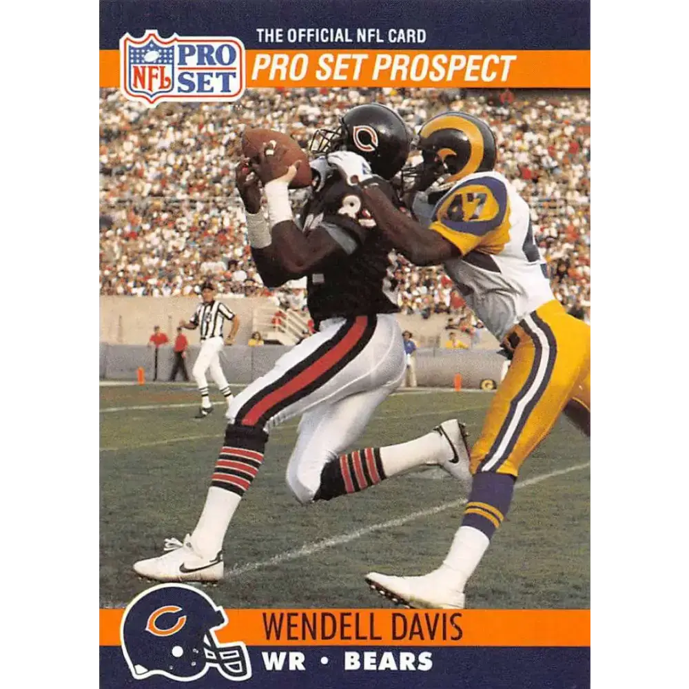 1990 Pro Set #727 Wendell Davis NM-MT RC Rookie Chicago Bears Football Card - Football Card Single