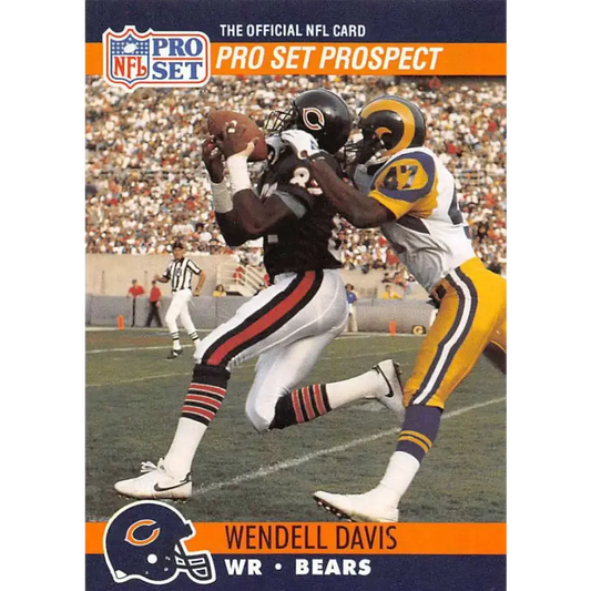 1990 Pro Set #727 Wendell Davis NM-MT RC Rookie Chicago Bears Football Card - Football Card Single
