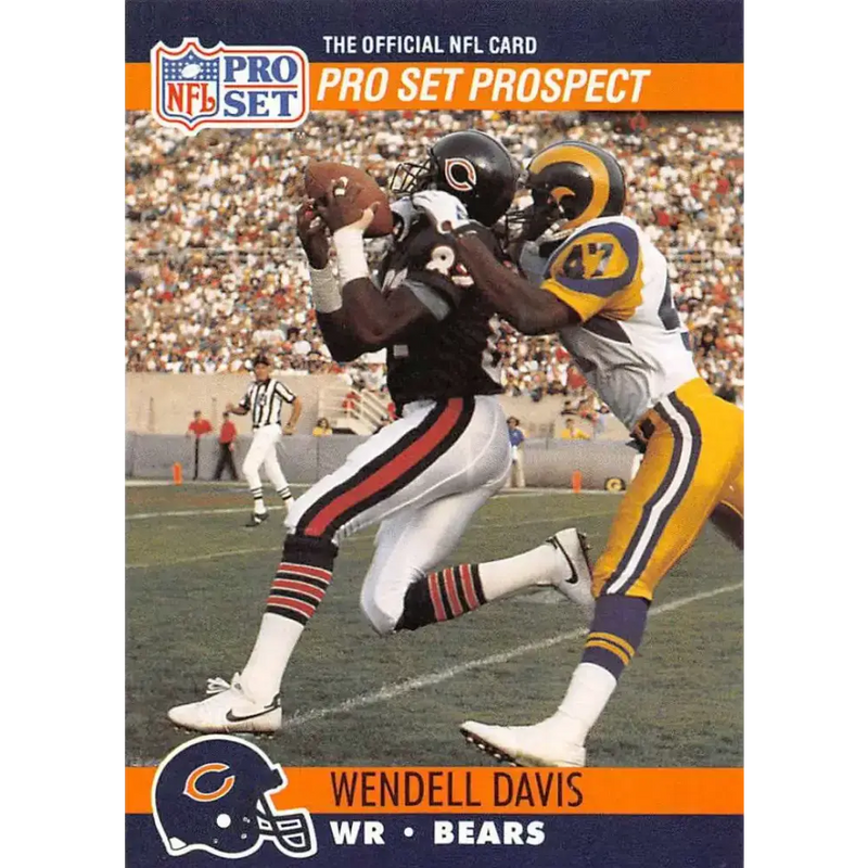 1990 Pro Set #727 Wendell Davis NM-MT RC Rookie Chicago Bears Football Card - Football Card Single